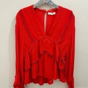 IRO Celena Top Red Medium blouse